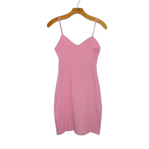 Sunday Best Aritzia Bubble Gum Pink Ribbed Tank Dress Size Medium - Picture 8 of 14